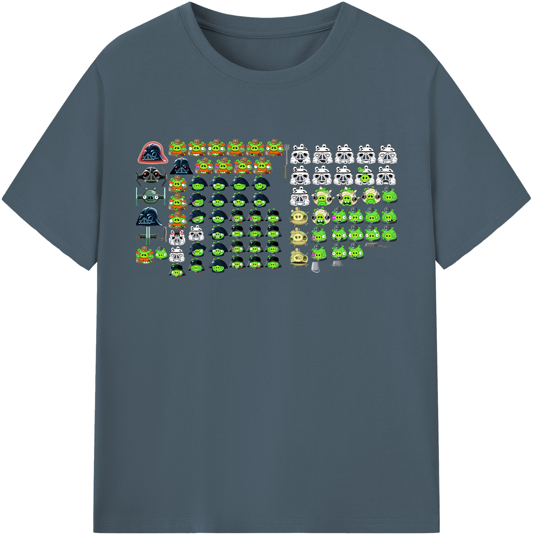 （画像用） Angry Birds アングリーバード 綿100％半袖Tシャツ（フロントプリント）